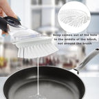 Brush Refills for RIMAY Dish Brush - 4 Pack Dish Brush Cleaning Soap Dispensing Head Replacement for Scrubber (White)