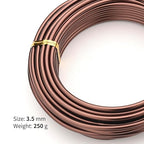 Bronze-3.5-Anodized Aluminum Bonsai Training Wire 250g Large Roll,Many Size to Choose,KSVZS Bendable Metal Wire for Crafts,Sculpting,Armature and Daily Use,Necessities for Family