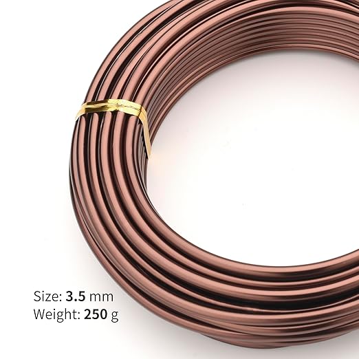 Bronze-3.5-Anodized Aluminum Bonsai Training Wire 250g Large Roll,Many Size to Choose,KSVZS Bendable Metal Wire for Crafts,Sculpting,Armature and Daily Use,Necessities for Family
