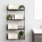 15L Laundry Baskets Waterproof Storage Baskets For Shelves Large Laundry Hamper With Leather Handle -set of 6 Cube Organizers Woven Bins for Bathroom,Bedroom,Pantry,Clothes,Car & Towels-Beige