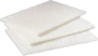 Scotch-Brite Scouring Pad Commercial, Light Duty 6 " X 9 " White