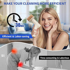 Electric Spin Scrubber, IPX5 Waterproof Bathroom Scrubber with 2 Speeds, Cordless Cleaning Brush with 7 Brush Heads, Adjustable Power Shower Scrubber for Tub Kitchen Floor Car Cleaning