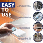 Dishwasher Cleaner and Deodorizer Tablet - 6 Tablets Deep Cleaning Descaler for Dishwasher Machine - Remove Limescale