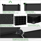 C&AHOME Plastic Shoe Rack,16-Cube Modular Shoes Storage Stand, Multifunction Closet Cabinet, Stackable Shoe Organizer Units for Bedroom Living Room Doorway, 36" L × 14.2" W × 28" H Black SRP15B