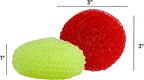 Nylon Scouring Pads-Dish Scrubber, for Dishes, Pots, and Stoves, Durable Mesh Scourers, for Tough Cleaning. Nylon Dish Scrubbers, Pack of 4, Assorted Colors, By Superio
