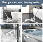 Multifunction Magic Broom, Squeegee Broom for Floor, Rubber Silicone Broom for Floor Cleaning, Magic Broom Sweeper for Living Room, Kitchen, Bathroom-Easy Dry The Glass (Grey, 54 INCH)