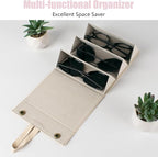 Sunglasses Travel Case,Foldable Eyeglasses Case, Portable Multiple Glasses Case for Women Men Girls