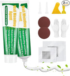 Indoor Safe & Odorless Wall Hole Repair Mixture – Quick-Dry with Scraper, Fast Fills Cracks for Smooth Paint-Ready Walls (Wall Repair Paste 2 Pack ＆ Wall Repair Patches)