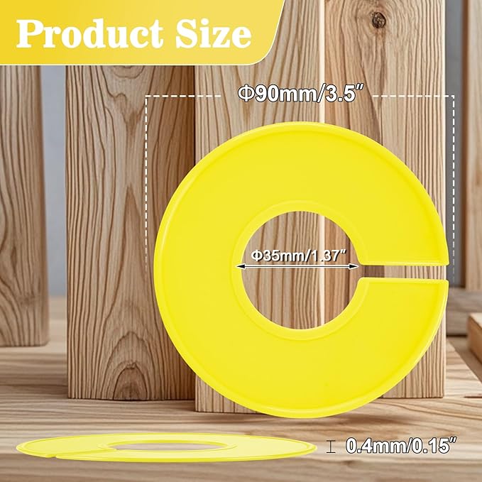 Sukh Baby Closet Dividers 30pcs - Plastic Clothes Organizer Shelf Tags Labels for Clothing Rack Wardrobe Store Warehouse Nursery Must Haves Boutique Supplies Sturdy Durable Flexible No Burrs (Yellow)