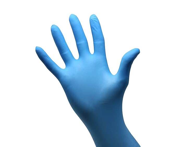 Safeguard Nitrile Disposable Gloves, Powder Free, Food Grade Gloves, Latex Free, 100 Pc, Medium