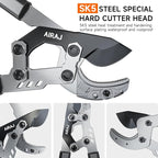 AIRAJ 27-37'' Extendable Anvil Loppers,Tree Trimmer Heavy Duty with Compound Action,Branch Cutter with 2” Cutting Capacity,Chops Thick Branches Ease,Garden Lopper for Gardening Pruning Shears