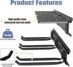 WALMANN Wall Mounted Garden Tool Rack with Shelves for Garage, Heavy Duty Folding Chair Hangers, 11-Inch Tool Storage Hooks for Shovels, Rakes, Ladders