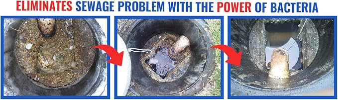 B.O.S.S.- Bio-Safe Organics Septic Solution & Drain Care 12.5 oz Powder - Patented Bacteria Enzyme Exxon Valdez Septic Tank Maintenance & Drain Care Formula, All Septic Tank Systems & Drains - 3 pack