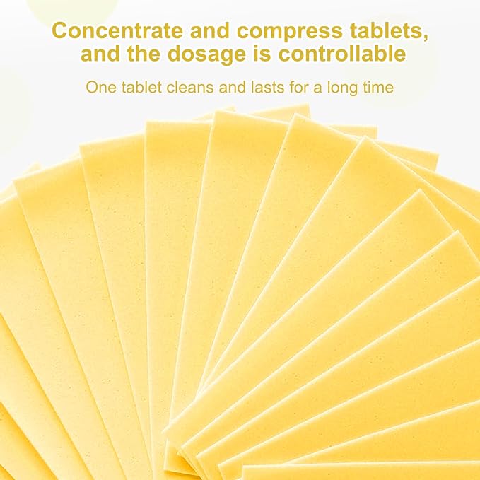 Floor Cleaning Tablets Sheets, Method Hardwood Floor Cleaner and Polish Pack of 300, Concentrate Mild Scent For RV Wall Tiles, Hardwood, Laminate Floor, Yellow