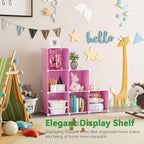 C&AHOME Cube Storage Organizer, 6-Cube Shelves Units, Closet Cabinet, DIY Plastic Modular Book Shelf, Ideal for Bedroom, Living Room, Office, 36.6" L x 12.4" W x 36.6" H Pink UPCS06P