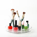 2 Pack Lazy Susan 9.25" Inch Turntable Organizer Pantry Organization and Storage Container Bins Spice Rack Cabinet Rotating Condiment for Pantry Kitchen Vanity Bathroom Jewelry Holder Clear