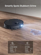 DREAME X40 Ultra Robotic Vacuum with Removable & Liftable Mop, 12,000Pa Suction, Side Brush Extensive Cleaning, 158°F Mop & Washboard Self Cleaning, Auto-Empty, Auto Refill, liftable Brushes