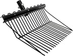 Pitch Manure Fork Head, Metal Pitch Fork for Garden, Durable Digging Fork Rake Head Replacement with Angled Tines, Stable Pitchforks Scoop for Mulch Horse Stall Picking up Hay Animal