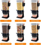 Osacoe Cereal Dispenser Countertop Black 2 Pack with Bowls Spoons Cutlery Box,5.5 QT Dry Food Dispenser Snack Organizer Containers Storage for Pantry Kitchen Organization Oatmeal Nut Granola Candy