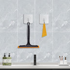 Shower Squeegee for Glass Doors, Bathroom Squeegee for Shower, Window Squeegee, Home Bathroom Silicone Cleaner Tool, Suitable for Bathroom, Kitchen, Tile, Mirror, Car Glass, by LTLUTU, 8in Black