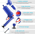 Toilet Plunger, Air Drain Blaster, Pressure Pump Cleaner, High Pressure Plunger Opener Cleaner Pump for Bath Toilets, Bathroom, Shower, Sink, Bathtub, Kitchen Clogged Pipe