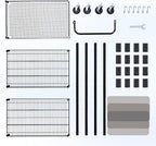 WDT 1350Lbs Capacity Heavy Duty Rolling Utility Cart, Large 3 Tier Rolling Carts with Wheels 24" Dx45 Wx39 H, NSF Commercial Grade Roll Metal Cart, Trolley Serving Cart for Garage, Kitchen, Warehouse