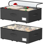 Underbed Storage Bins With Wheels, No Assemble Required 10 inches Height Large Capacity Rolling Underbed Shoe Storage Containers，Dorm Underbed Storage Drawers