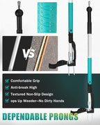 Breeze Touch 39" Weed Pulling Tool, 4-Claw Detachable Weed Puller Tool with Long Handle Adjustable, Heavy Duty Stand Up Weeder Weeding Tool for Lawn, Yard, Garden, Dandelion Picker, Weed Remover