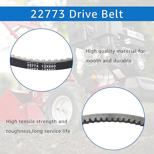 22773 Drive Belt Compatible with Earthquake Victory Tillers 24598, 29409 and 29702, 6015V CRT 26" Belt 4XLA, and CountyLine CRT 20969 and 31315 Rear Tine Tillers