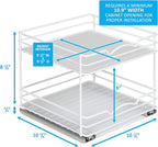 HOLDN’ STORAGE White Spice Rack Organizer for Cabinet, Heavy Duty, Pull Out Spice Rack, Lifetime Limited Warranty, Spice Organization 10.5" W x 10.4" D x 8.8" H - Spice Racks for Inside Cabinets.