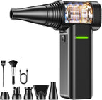 Compressed Air Duster, 300000RPM 500g Max Wind Pressure Cordless Rechargeable Electric Air Duster, Canned Air Duster for Computers, 4-Gear Turbo Dust Blower for Keyboard PC Outdoor Car