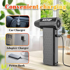 Compressed Air Duster, 260000RPM Mini Electric Dust Blower, Rechargeable Air Blower with 2 LED Lights, 4-Gear Adjustable Compressed Air Cleaner for PC, Cool Gadgets for Men