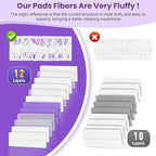 24 Pack Disposable Power Mop Pads Refills Compatible with Swiffer Power Mop Multi-Surface Replacement Mopping Refills Pads for All Hard Floor Cleaning