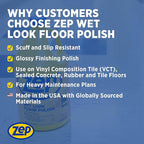 Zep Zuwlff5g Wet Look Floor Finish, 5-Gals. Floor Cleaner, Stripper & Polish
