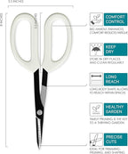 Precision Gardening Scissors Plant Trimming Pruning Shears Garden Pruners for Orchid Bonsai Hydroponic Flower Clipper Garden Snip 8 Inch Long