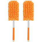 Mini Duster for Cleaning, 360° Bendable Hand Dusters with Extension Pole, Washable Small Duster for Car Interior, Office, Furniture