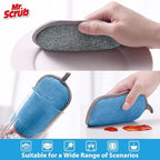 Sponges Kitchen Dish Sponge for Washing Dishes Cleaning Kitchen, All-Purpose, 3 Pack, Non Scratch, Rough Scrubbers Side for Non-Stick Cookware, Soft Microfiber Scrub Side for Dishes, Mr. Scrub
