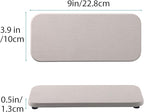2 Pcs Water Absorbing Stone Trays, Kitchen/Bathroom Sink Soap Dish, Diatomite Tray Used for Hand Soap & Cosmetic Bottles in The Modern Home, 4" W x 9" L, White