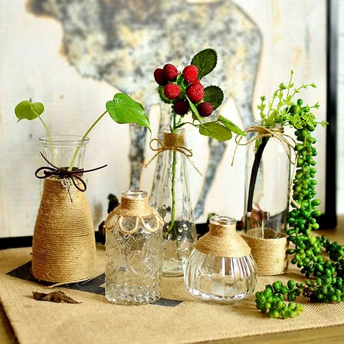 1100 Ft Natural Jute Twine String 2mm 3ply Thin Ribbon Hemp Twine for Craft Plant Gift Wrapping Christmas Handmade Arts Decoration Packing String Bulk (1100 Ft (330M))