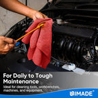 Microfiber Cleaning Cloth, 20 Pack Reusable Microfiber Towels for Cars Lint Free Cleaning Shop Towel Rags for Home Kitchen Automotive Bar Mechanic Restaurant Garage, 11.5"x 11.5", Red