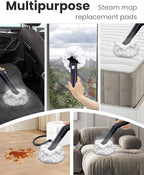 Steam Cleaner Accessories, Small Bonnets (Triangle) Compatible with Dupray Steam Cleaner, Reusable Steam Mop Pads Bonnets Compatible with McCulloch/awasky Steam Mop (Double-Layer) -6 PACK