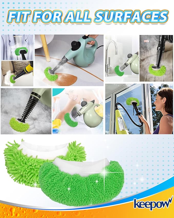 Steam Cleaner Accessories Microfiber Cloth for Handheld Steam Shot Reusable Washable Steam Mop Pads Compatible with Bissell Steam Shot, Wagner, McCulloch and Most of Handheld Steam Cleaners, 4+4 Pack