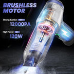 Saker Car Vacuum Portable Cordless 15000PA,3 in 1 Handheld Vacuum with Brushless Motor for Car, Office and Home Cleaning Blue HL107B