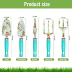 Garden Tools Set, JUMPHIGH 10 PCS Heavy Duty Gardening Tools Includes Hand Trowel Rake Weeder Pruner, Gardening Gifts for Women, Garden Kit with Tote Bag, Apron, Gloves, Kneeling Pad