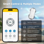 Fmart T11 Window Cleaning Robot, 5300PA Suction, Automatic 4-Way Spraying System, Triple Safety Protection, Smart Navigation, Remote Control, for All Smooth Surfaces, Includes 10 Cleaning Pads. (2025)