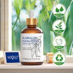 HIQILI Eucalyptus Essential Oil 1 Fl Oz, 100% Pure Natural Therapeutic Grade, Premium Grade Glass Dropper for Diffuser, Humidifier, Air Freshening, Cleaning, Home, Skin