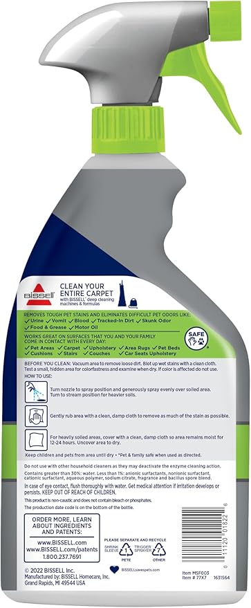 Bissell Pet Pro Stain and Odor Eliminator with Enzyme Action, 2 pack, 77X7F