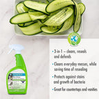 Revitalizer Cleaner & Protector for Stonetech, Quick Cleaning Spray for Natural Stone Care on Tile, Marble & Travertine, Granite Sealer & Granite Countertop Cleaner Spray, Cucumber Scent, 24 fl oz