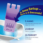 Toilet Tank Tablet Holder with 2 Blue Toilet Bowl Tablets, 8.97 x 3.22 x 2.25 Inch Tablet Holder - Prevents Flapper Jams & Residue, Extends Life of Drop-In Cleaner Tablets