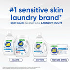 all Fabric Softener Dryer Sheets for Sensitive Skin, Free Clear, 195 Count